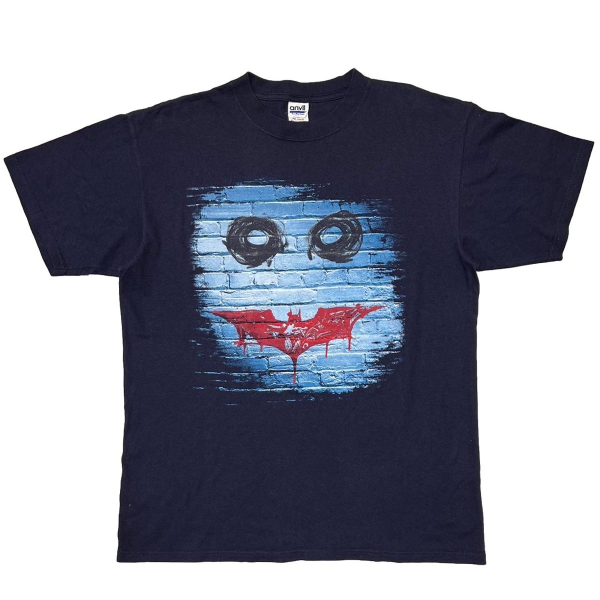 THE DARK KNIGHT JOKER WHY SO SERIOUS ? NAVY ANVIL LARGE 9499