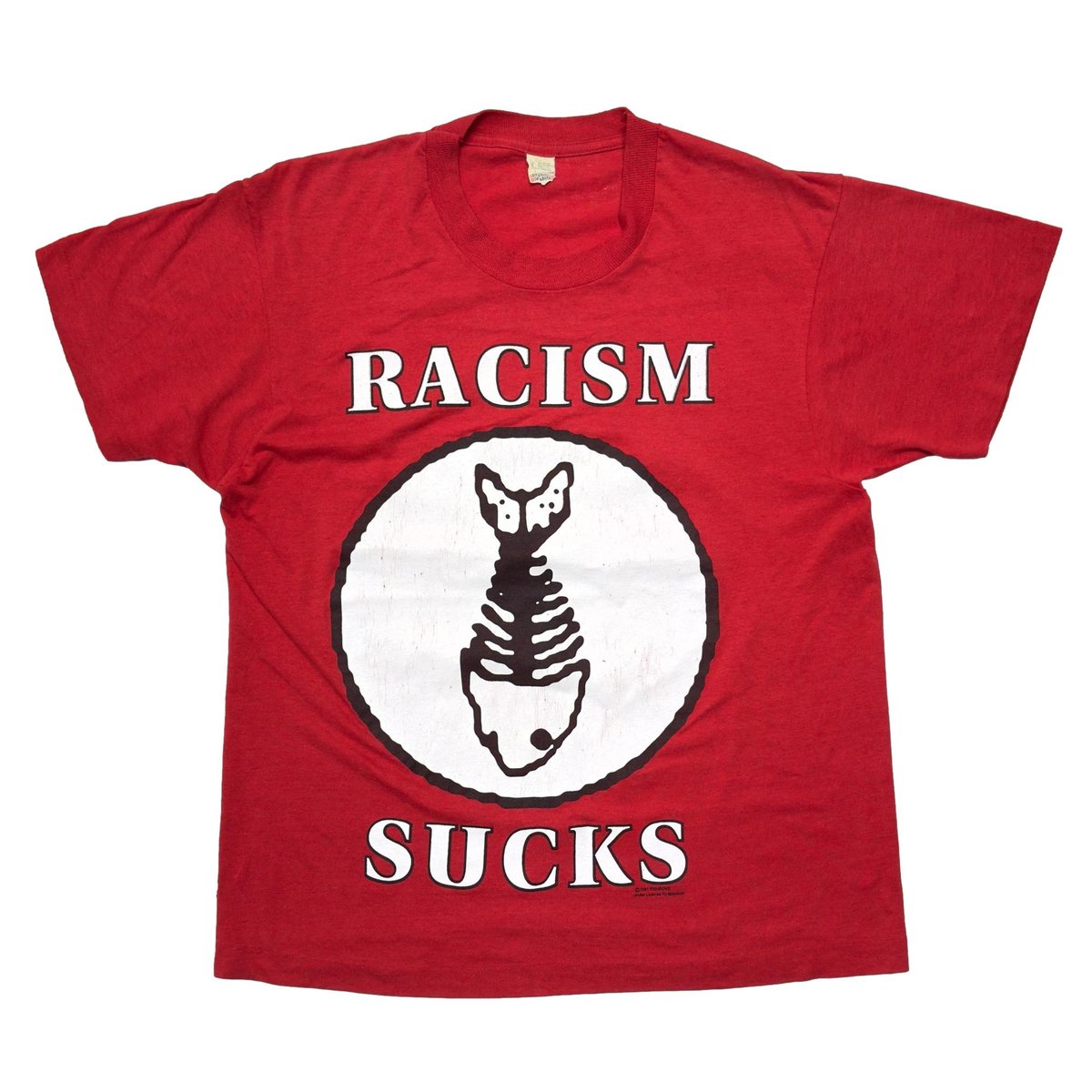 FISHBONE RACISM SUCKS RED SCREEN STARS LARGE 6650