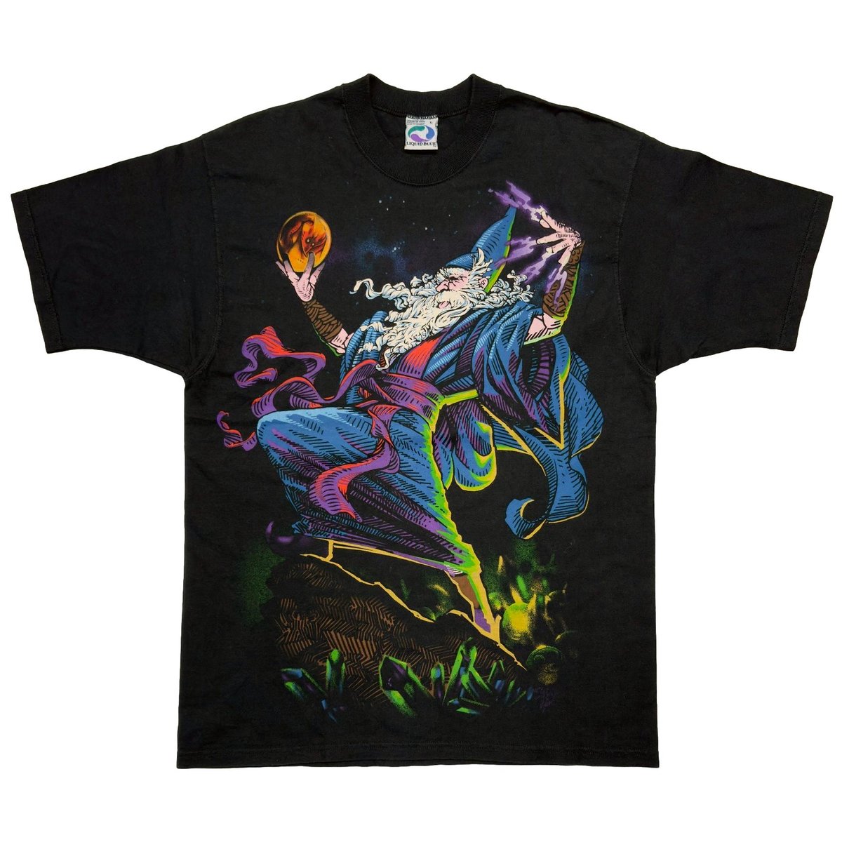 LIQUID BLUE WIZARD & DRAGON 1997 LARGE 7314