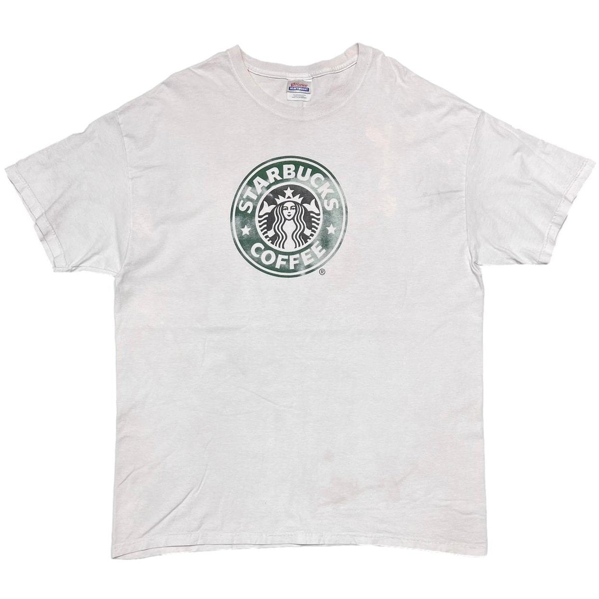 STARBUCKS COFFEE LOGO AAFES WHITE Hanes XL 4486