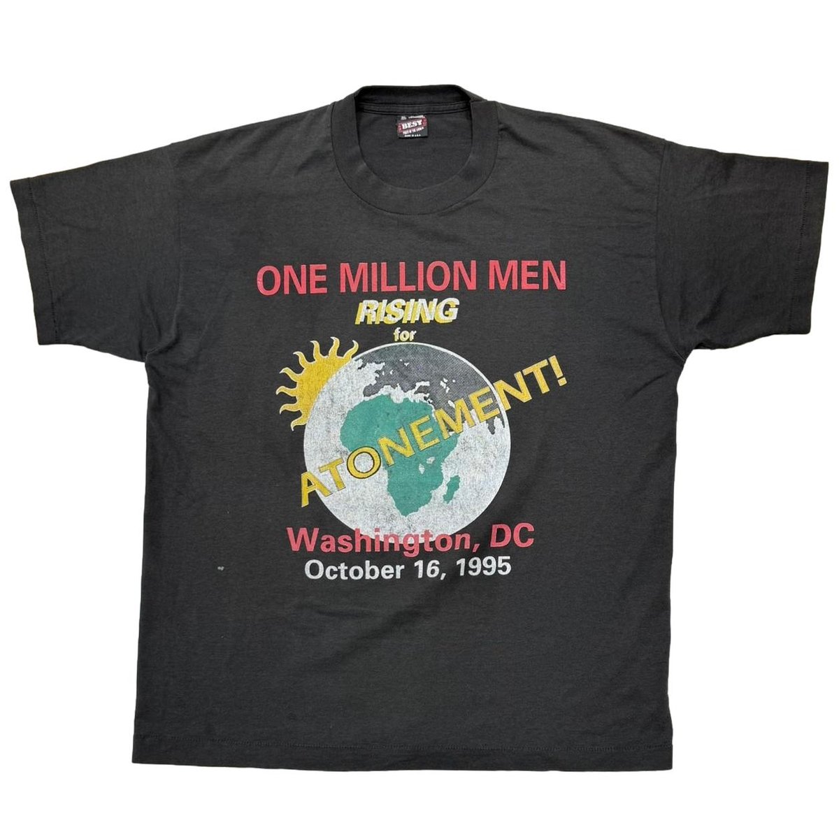 OLD & VINTAGE ONE MILLION MEN RISING for ATONEMENT! 1995 FRUIT OF THE LOOM XL 5086