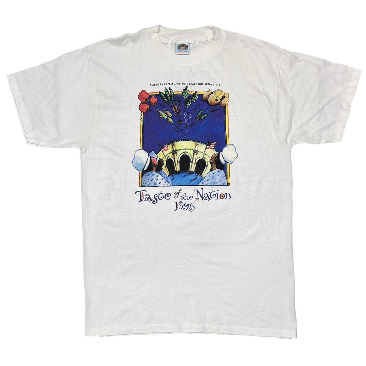 STARBUCKS COFFEE AMERICAN EXPRESS PRESENTS TASTE OF THE NATION 1995 WHITE LARGE 7294