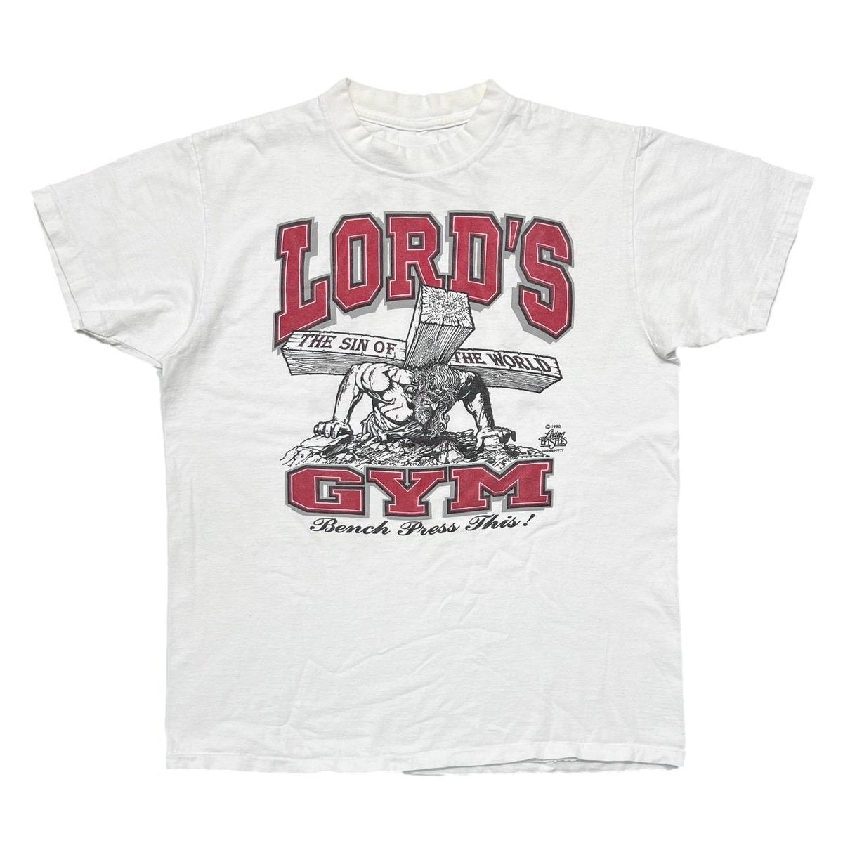 LORD'S GYM HIS PAIN YOUR GAIN WHITE FITS LARGE 6431