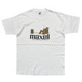maxell GOLD LOGO TAKE YOUR MUSIC TO THE MAX ! WHITE FRUIT OF THE LOOM XL 6886