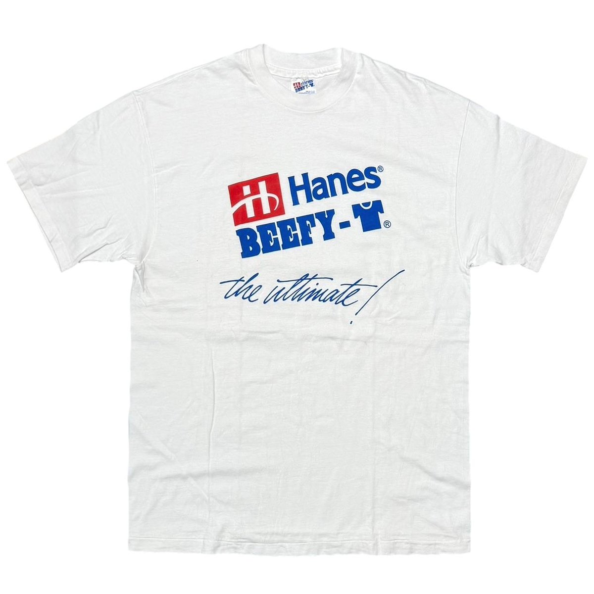 Hanes BEEFY-T the ultimate! WHITE Hanes LARGE 5079