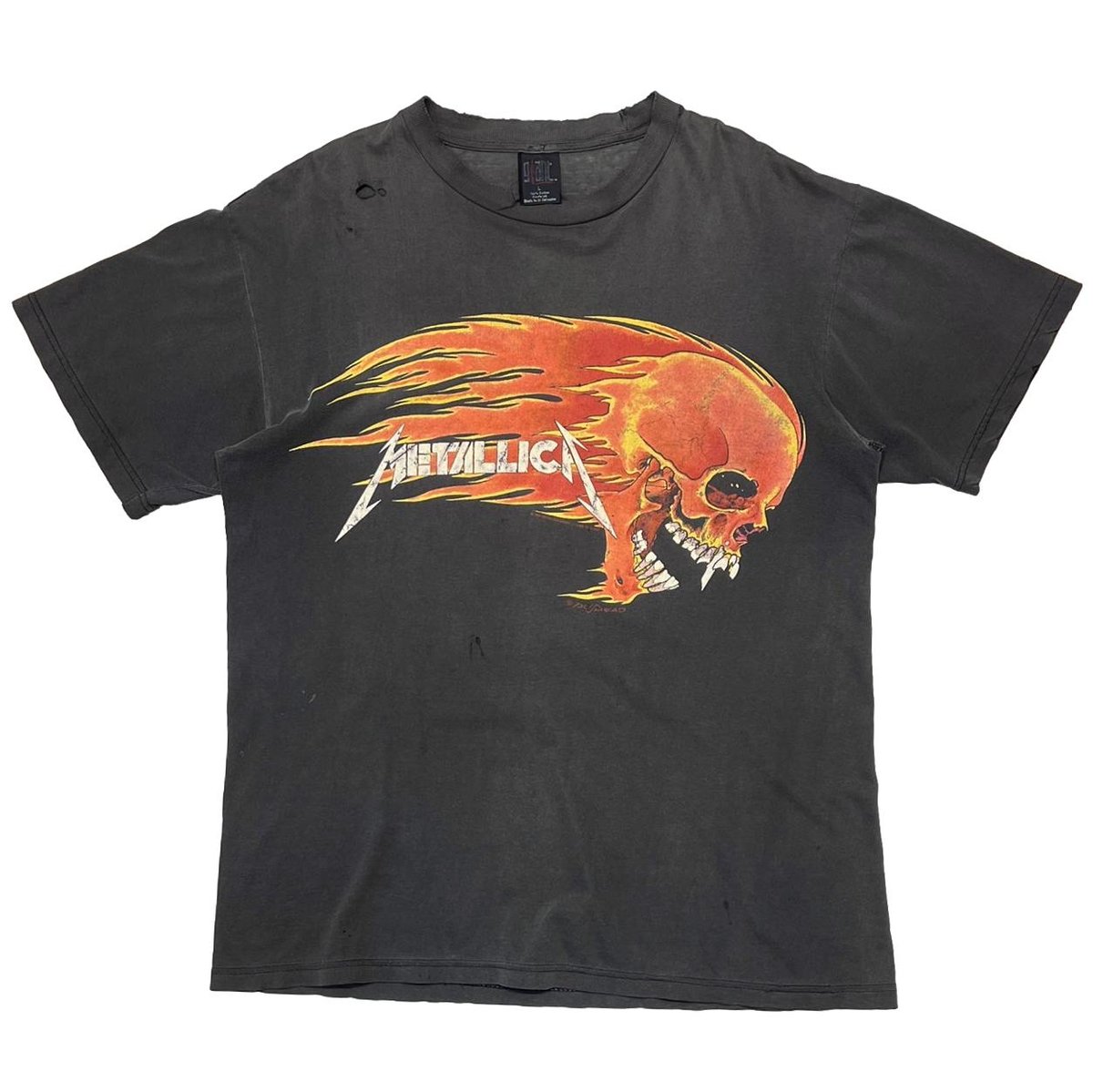 METALLICA PUSHEAD SIDE FLAME SKULL giant LARGE 0186