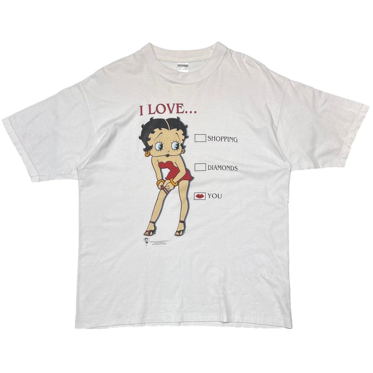 BETTY BOOP 2000 I LOVE... YOU CHOICE WHITE XL 5454