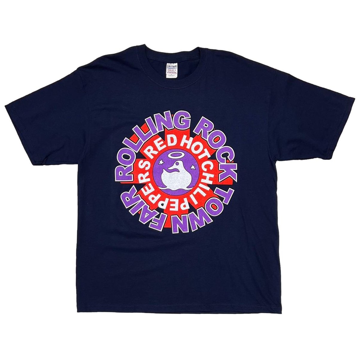 RED HOT CHILI PEPPERS ROLLING ROCK TOWN FAIR NAVY GILDAN XL 8148