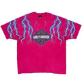 HARLEY DAVDSON 1994 WABASH VALLEY 10TH ANNIVERSARY PINK HANES XXL 0210