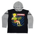 OFFSPRING AMERICANA COLOR BLOCKING SWEAT HOODIE BLACK GREY XL 4460