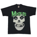 MISFITS 1997 HUGE SKULL FACE GREEN TEXT FRUIT OF THE LOOM XL 9105