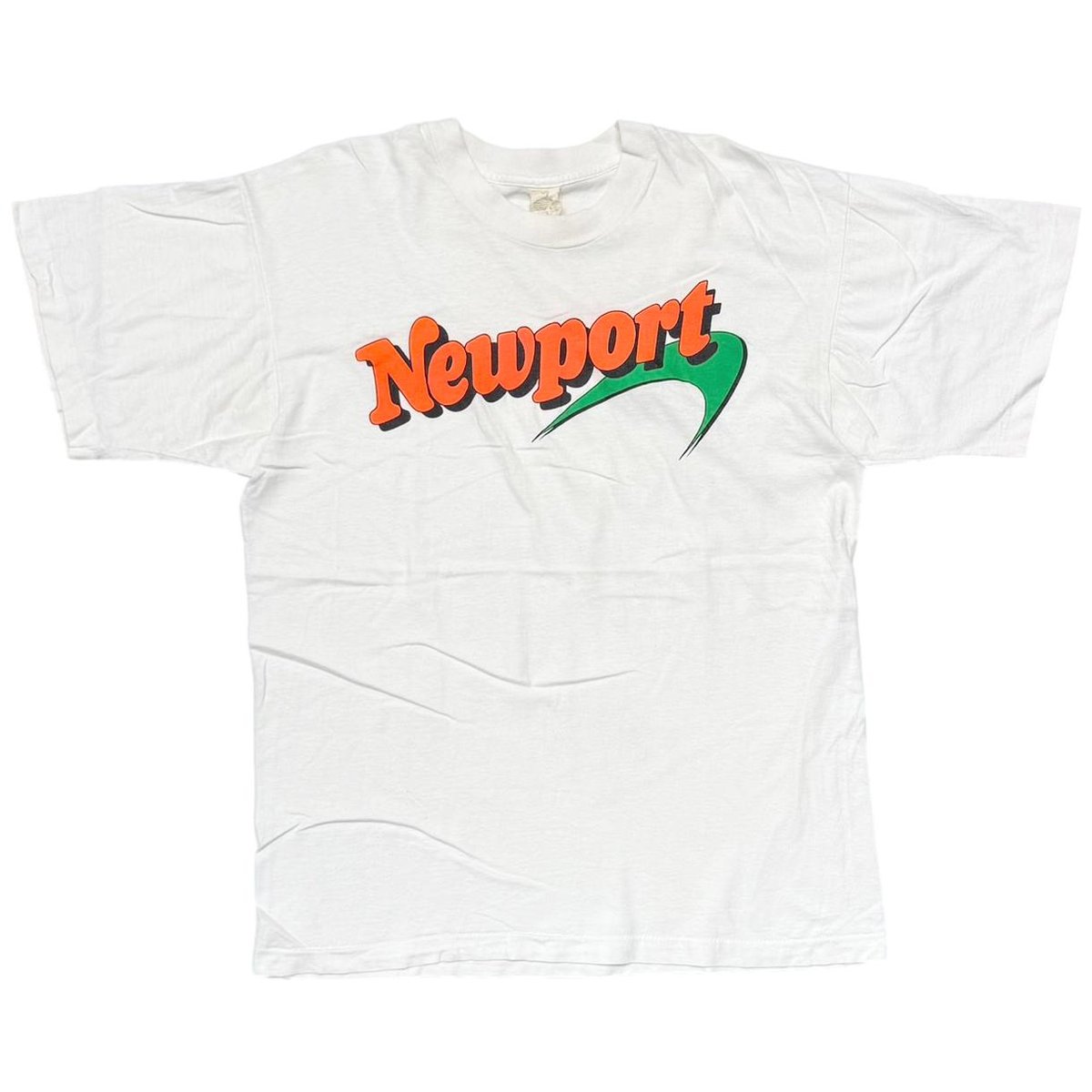 Newport LOGO GREEN/ORANGE TEXT WHITE SCREEN STARS LARGE 4204
