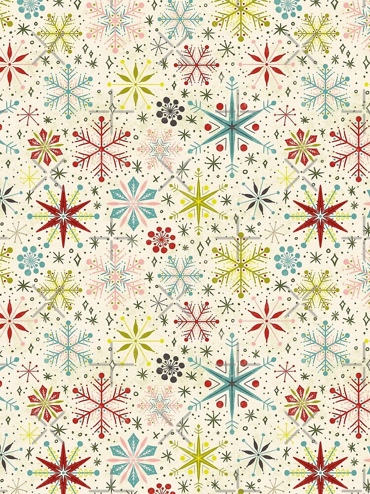 Retro Vintage Snowflakes | Winter Christmas by EmiBeeBuzz