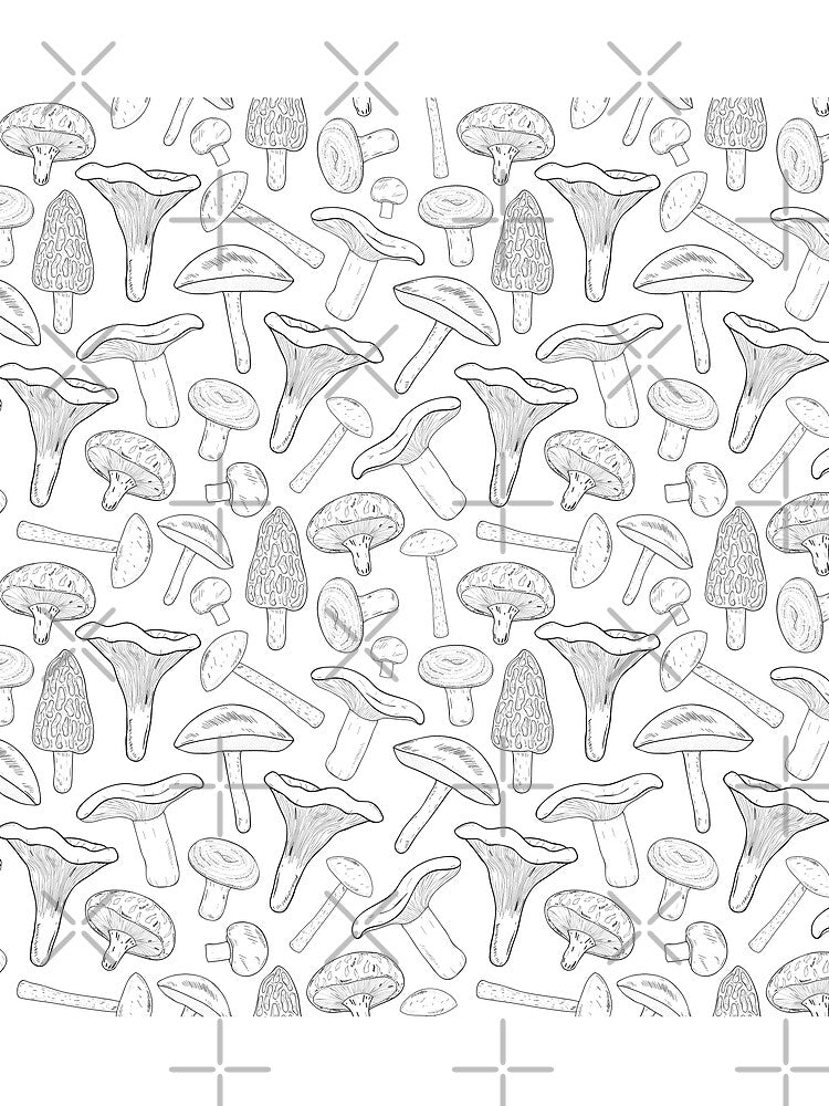 Black Mushroom Pattern by Litheon