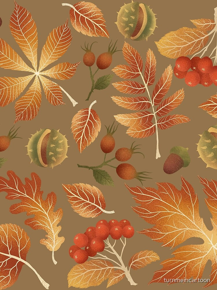 Autumn aesthetic pattern by MariaPencilArt
