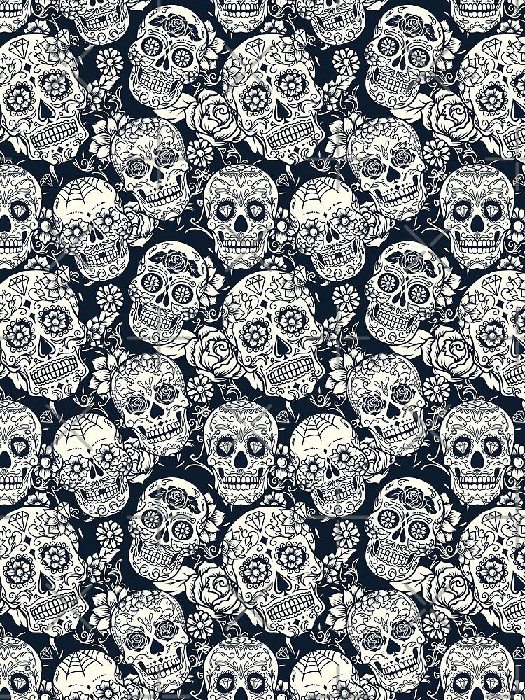 Floral Sugar Skull by iamdanry