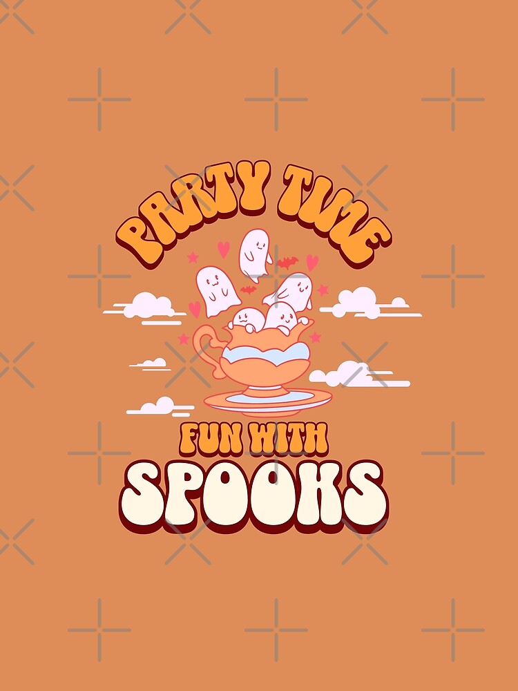 Party Time Fun with Spooks - Cute Groovy Ghosts Modern Retro Design by · GAMING SOUL ·