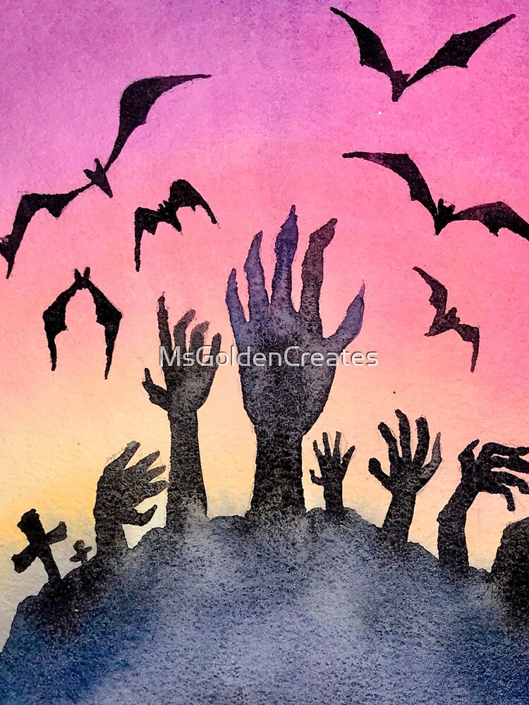 Zombie Hand Halloween Design by MsGoldenCreates