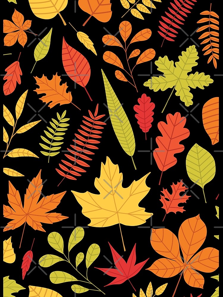 Autumn Fall Leaves Pattern by FrescoNat