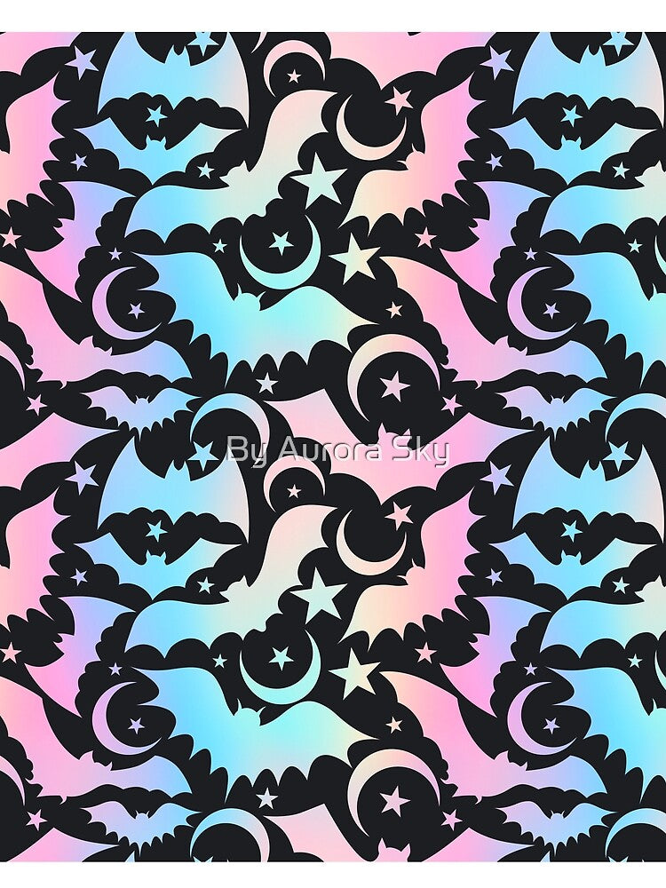 Pastel Rainbow Bats! by By Aurora Sky