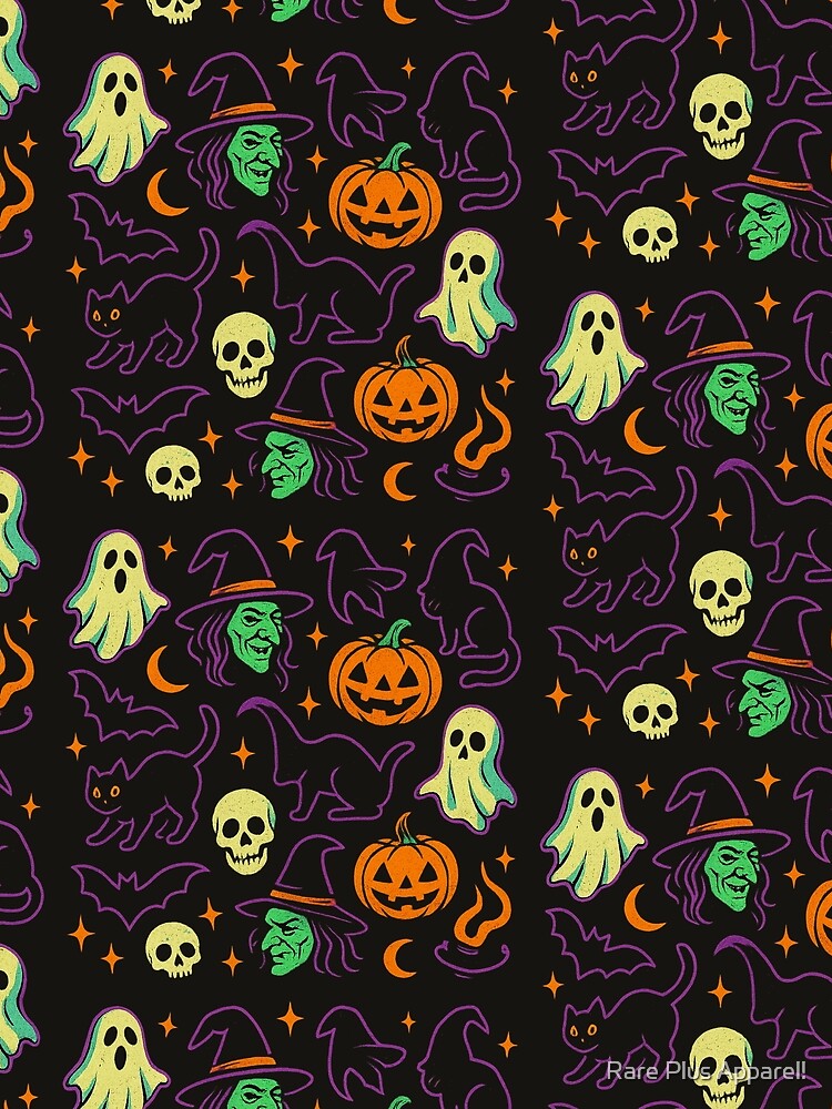 Haunted Halloween Havoc – 80s Icon All-Over Print by Rare Plus Apparel!