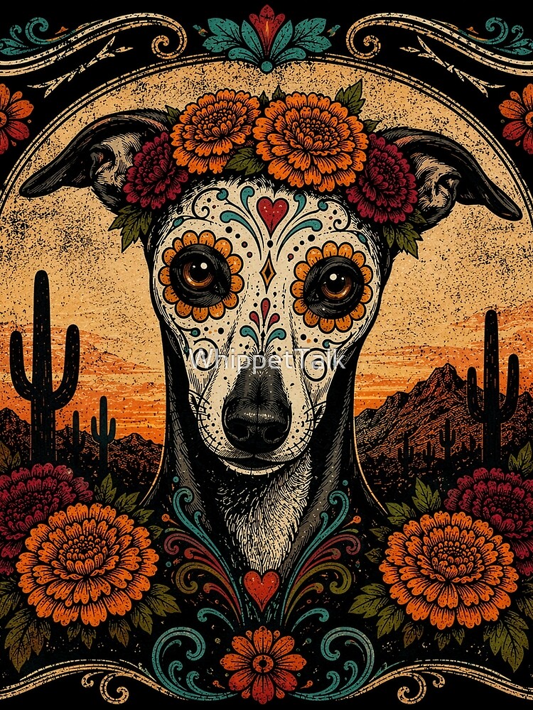 Sugar Skull Whippet by WhippetTalk