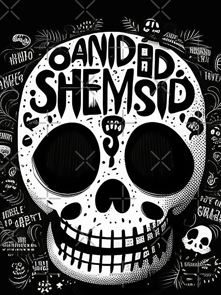 Sugar Skull Black and White Art by The-Fox-Hole