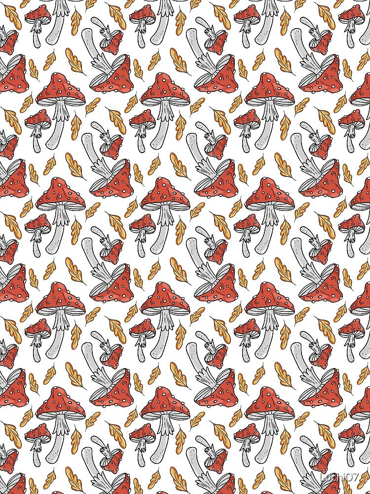 Print with fly agaric by Luchi07
