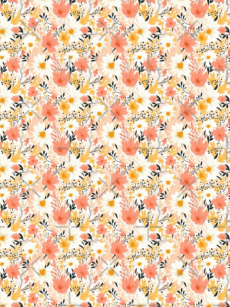 fall coloured floral pattern by PoppyLaneStudio