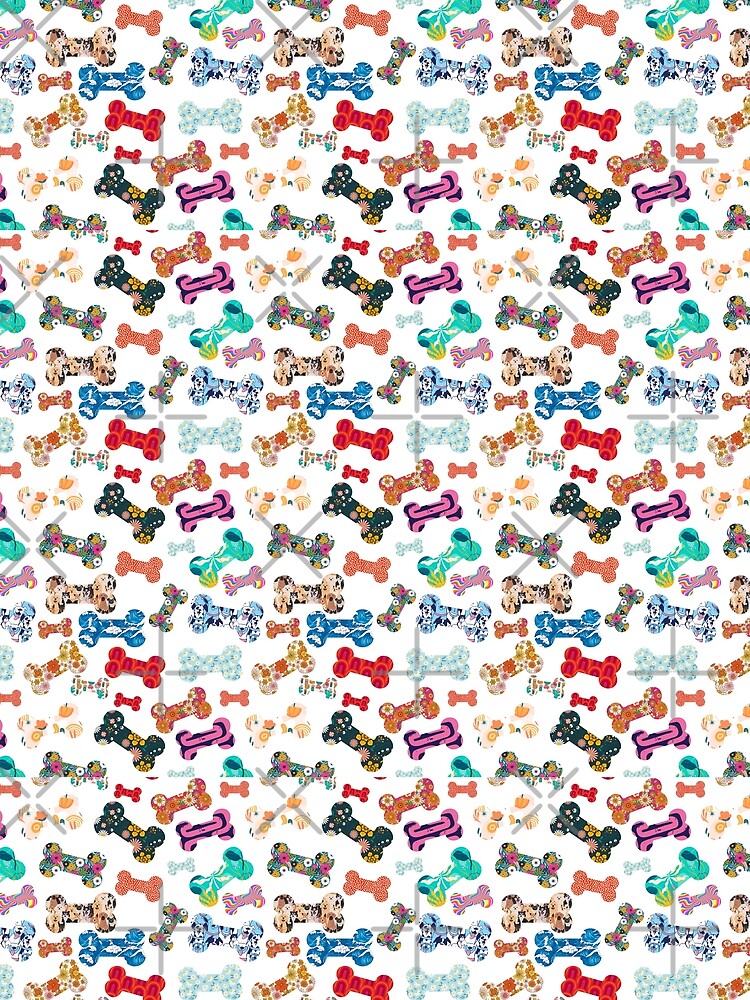 Dog lover, dog bone pattern, dog mom, dog dad by VytisPrints