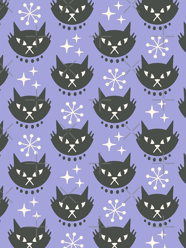 Mid Century Modern Cat Pattern 352 by tonymagnerart