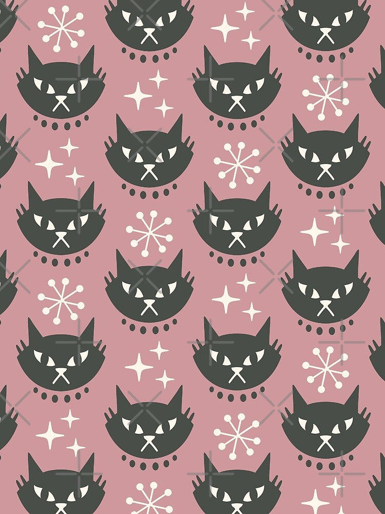 Mid Century Modern Cat Pattern 345 by tonymagnerart