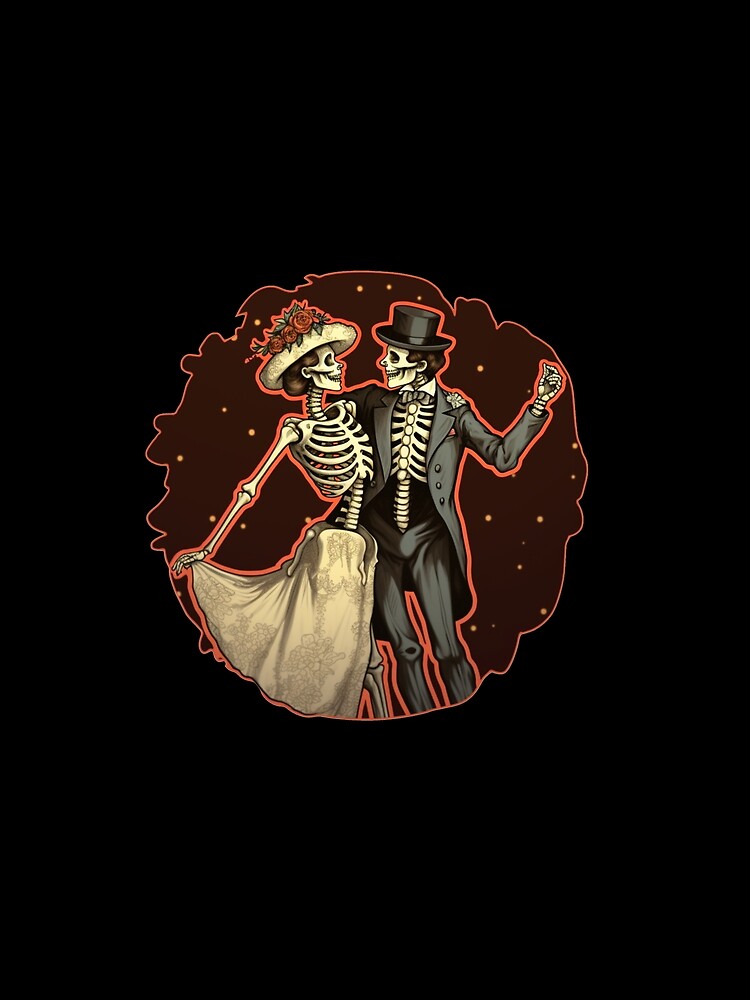 Skeleton Couple Dancing Sticker by Vainura