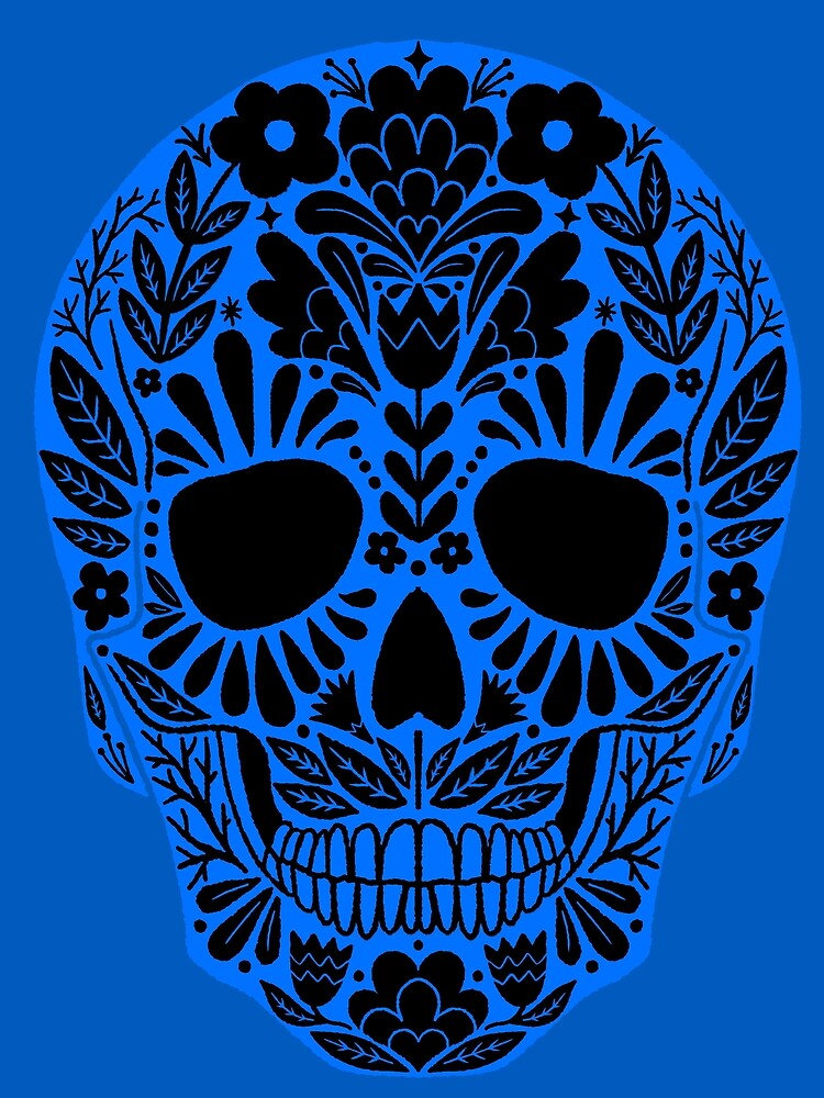 Sugar Skull Blue by Nostalgia Busters