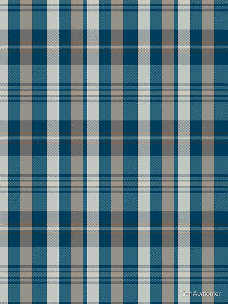 Autumn Aesthetic Artair 2 Hand Drawn Textured Plaid Pattern by GenAumonier