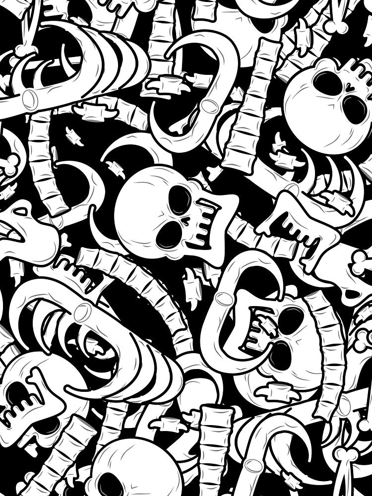Skeleton pattern - funny Halloween by Hoetoons