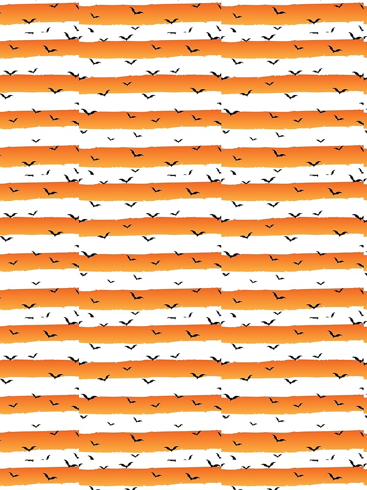 Halloween bats Striped Pattern by catchyology