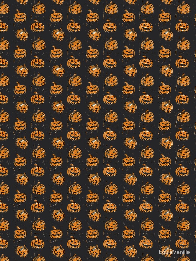 Vintage Distressed Pumpkin Halloween Pattern by LouieVanille