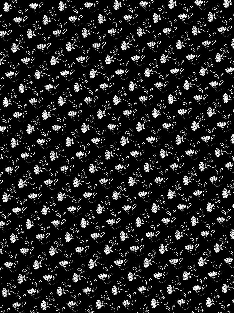 Monochrome Floral Fall by JaygiesDesign