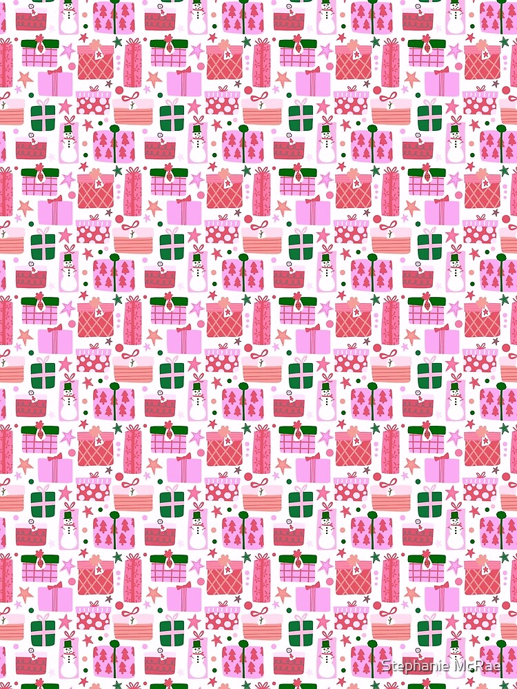 Retro Christmas Present Pattern by Stephanie McRae