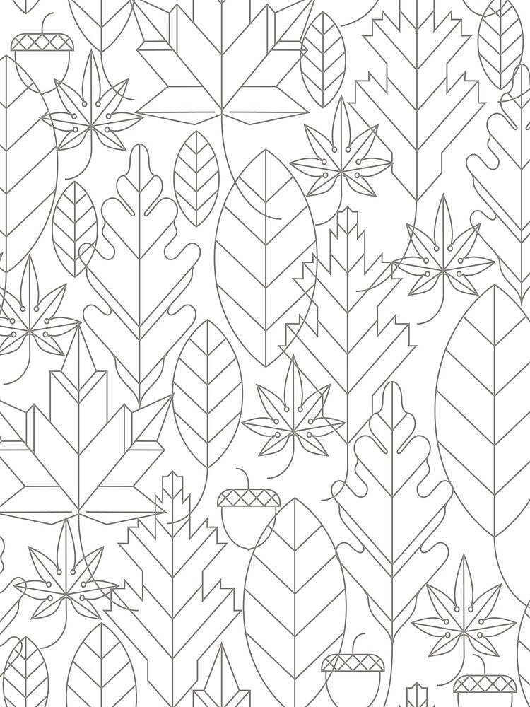 Modern Leaf Mix Gray by artifactsoflife
