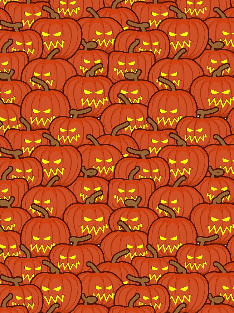 Spooky Pumpkin Face Halloween Pattern by siddeshpansare