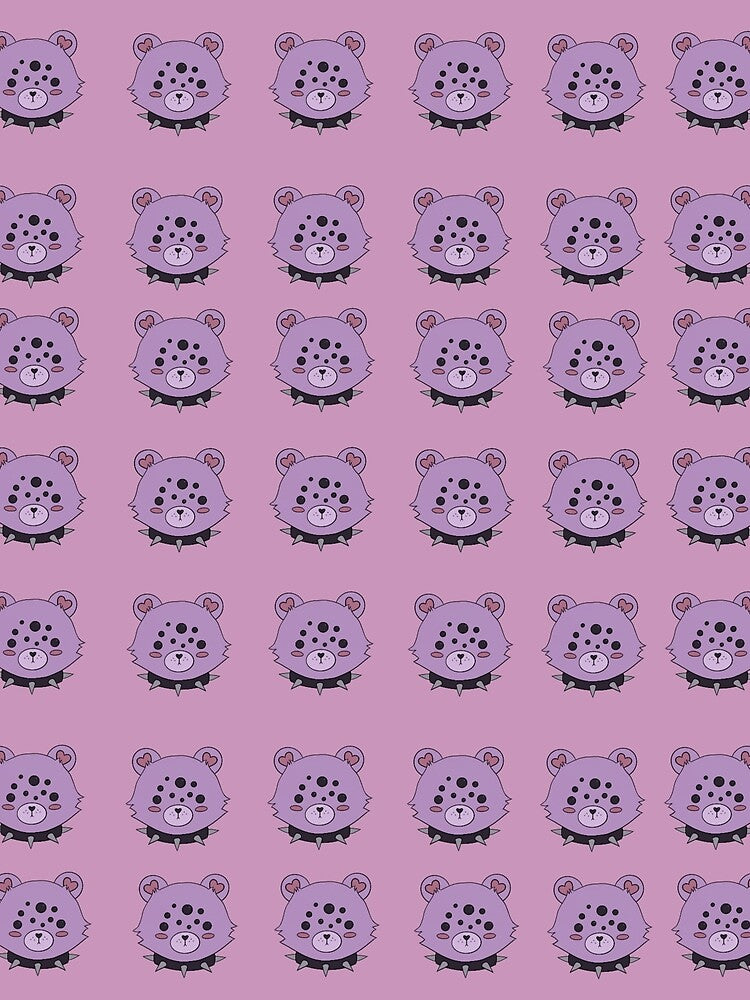 Lilac creepy pastel bear by kaseee