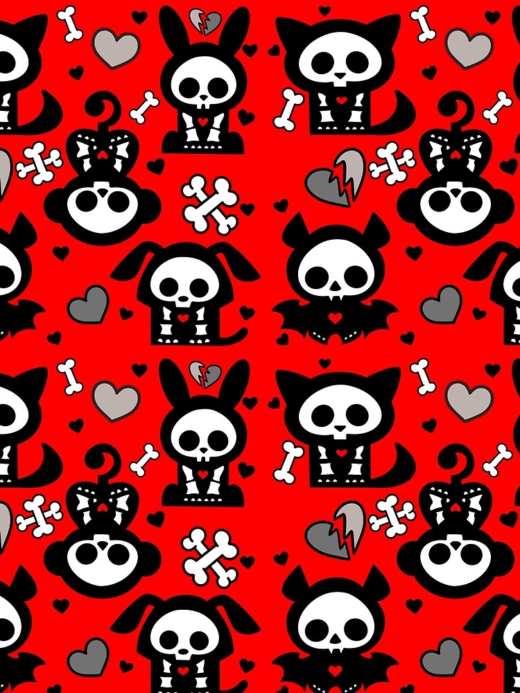Emo Skeleton Animals Collage by candycornsketch
