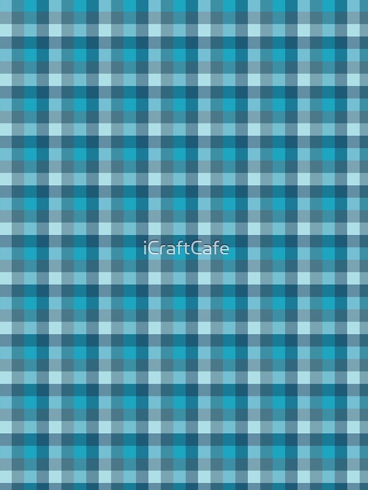 Blue Hues Plaid Pattern by iCraftCafe