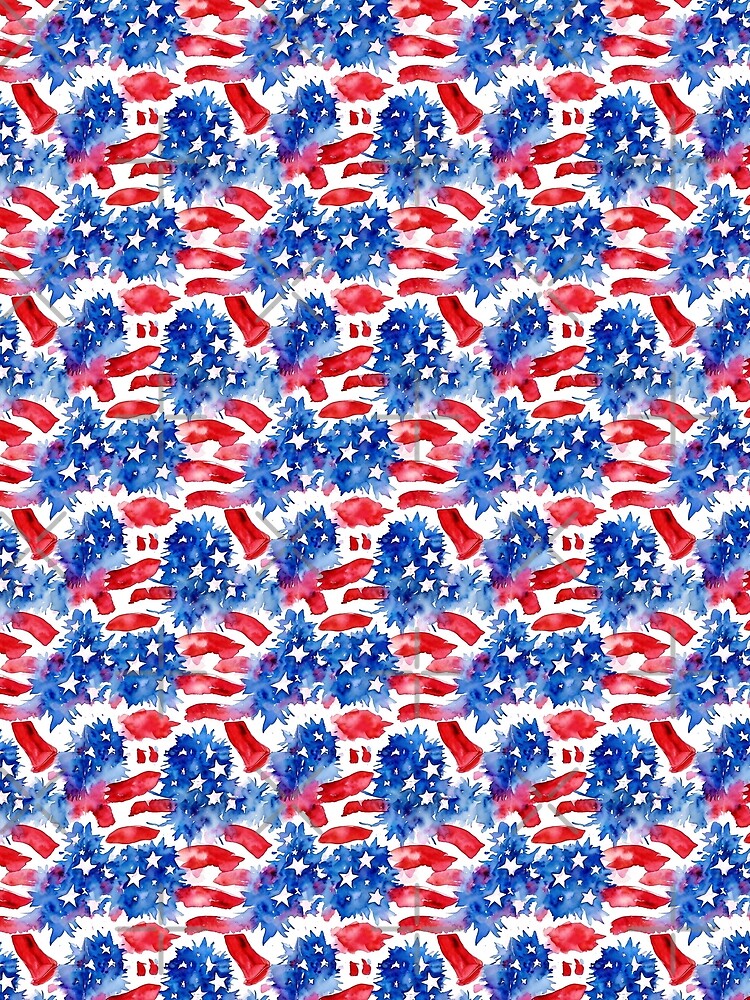 Patriotic 4th Of July watercolor by Aramdesing