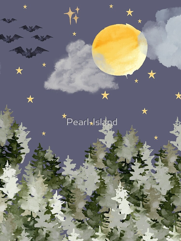 Night Sky Over The Tree Tops by Pearl-Island