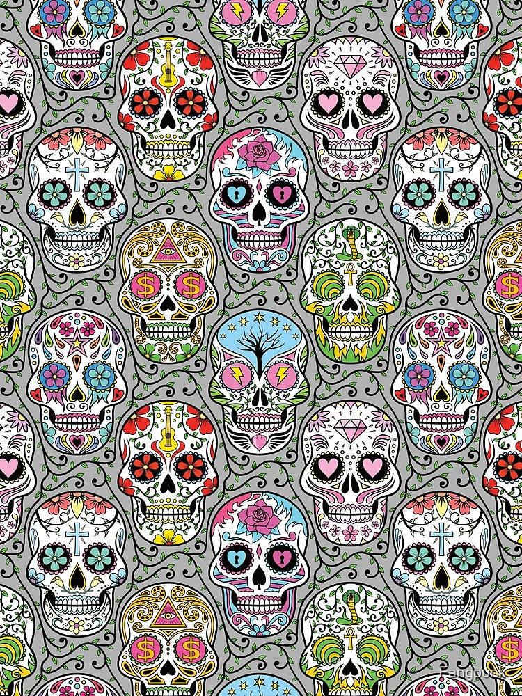 Sugar Skull Mexican Grey by Fangpunk
