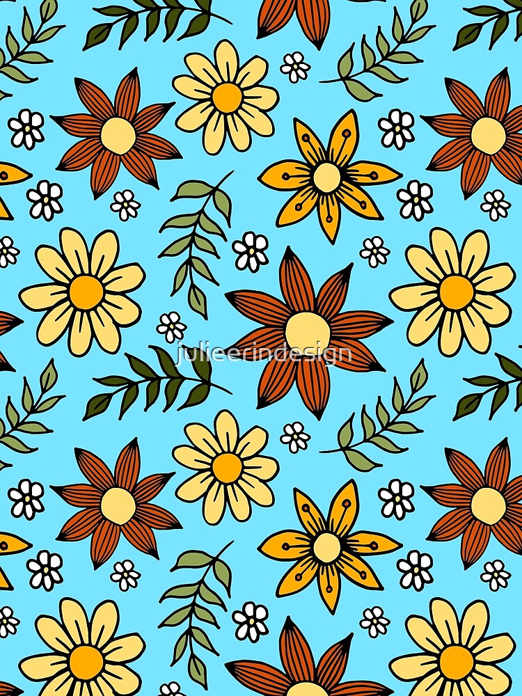 Fall Floral Pattern by Julie Erin Designs