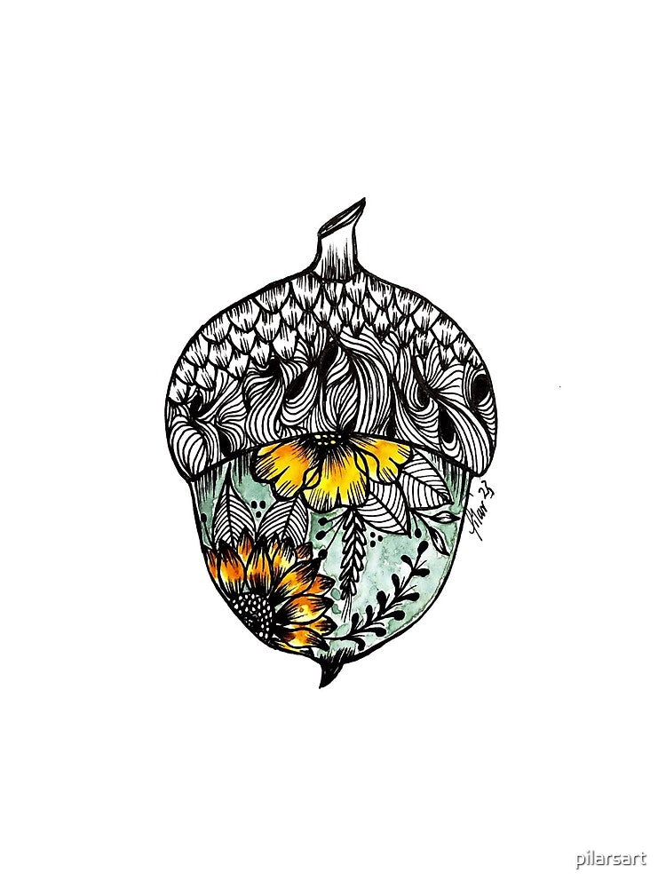 acorn floral by pilarsart